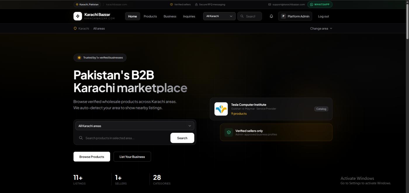 Karachibazzar.com — project screenshot by Jabir Faisal